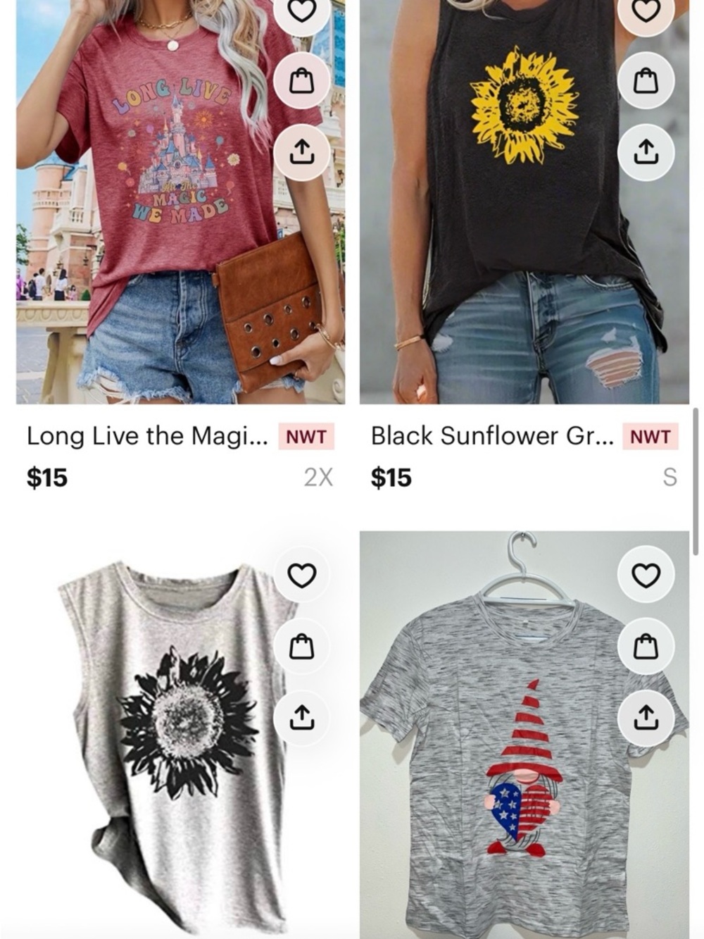 25 PCS Graphic Short Sleeve Tee - Casual Women's To size S to XXL